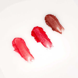 Flushed tinted lip & cheek - all 3 shades swatches