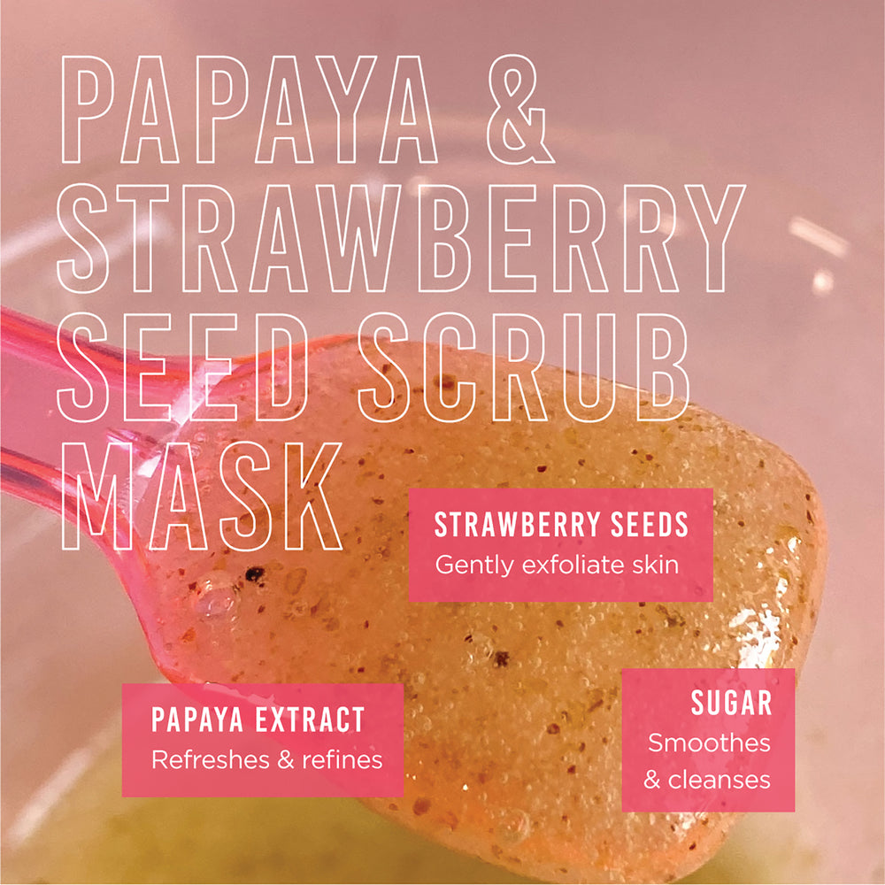 strawberry seed scrub Refreshing Papaya & Strawberry Seed Scrub Facial Mask – C'est Moi